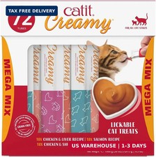 Catit Creamy Lickable Cat Treat, 72 Pack, 0.5 oz Each picture