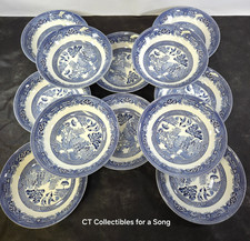 NEW Set of 12 Queen's by Churchill Blue Willow Pasta Bowls 9