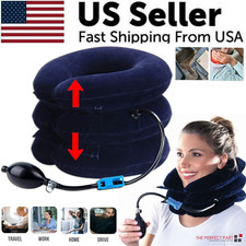 Cervical Neck Traction Device Collar Brace Support Pain Relief Stretcher Therapy picture