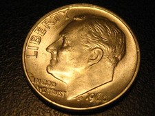 1960-D 90% Silver Roosevelt Head Dime BU picture