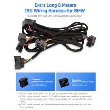 XTRONS 6M Wiring Lead Harness Adapter for BMW E38 E39 E46 E53 ISO stereo adaptor picture