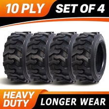 4 Pack 10-16.5 Skid Steer Tires 10Ply Heavy Duty Tire For Bobcat 10x16.5 Durable picture