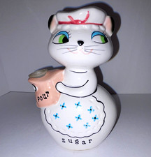 Vintage Holt Howard 1959 Cozy Kitten Cat Sugar Shaker Ceramic w/stopper picture