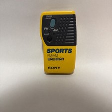 Vintage Sony Sports Walkman FM AM Radio SRF-8 Yellow 80s - Works picture