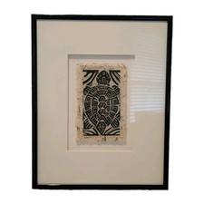 Vintage Sea Turtle Framed Mixed Media Wall Art Decor Signed 11.25”x14.25