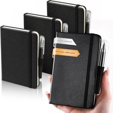 Small Notebook Journal - 3 Pack Total 480 Pages - Pocket Notebooks with Pens picture