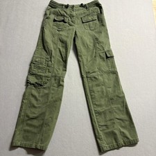 J. Galt Brandy Melville Cargo Pants Womens Small Green Wide Leg Utility Y2K picture