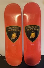 NEW SET OF 2 Supreme Automobili Lamborghini Skateboard Deck Orange picture