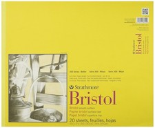 Strathmore 300 Series Bristol Paper Pad 14x17 Smooth Tape Bound White Bristol picture