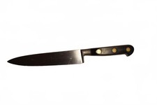 SABATIER Carbon Steel Chef Knife Vintage French Forged Full Tang Brass Rivet*VTG picture