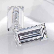 GRA Certified Loose Moissanite Baguette Cut Stones D VVS1 All Sizes Gift picture
