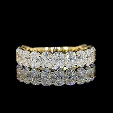 3.00Ct Cushion Cut Natural Diamond  Eternity Wedding Band Stud  14K White Gold picture