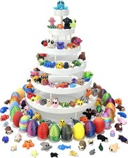 124PCS 3D Printed Mini Animals, Articulated Fidget Toys, Easter Eggs, Party Favo picture