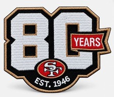 San Francisco 49ers 80th Anniversary Jersey Patch 4x3.5 Inch Iron on Sew on picture