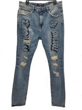 $145 AKOO Men's Denim SKulk Fit Jean, Blue, Size 40 picture