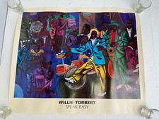 Vintage 1989 Willie Torbert Speak Easy Jazz African American Poster Zakiya picture
