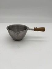 Vintage Stede Small Pewter Pouring Pot Wooden Handle Spout picture
