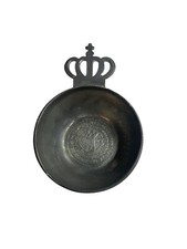 Arne Haugrud Tunsberg Handstopt Antikktinn Pewter Porringer Bowl Norway Nice picture