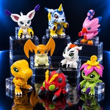 BANDAI DIGIMON ADVENTURE BOX COMPLETE SET 8 MINI FIGURES NEW COLLECTIBLE picture