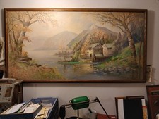 Roaring Spring,Pa. artist, Fish Pote painting-large 3ftx6ft-absolutely gorgeous picture