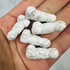5PC Natural Howlite Carved Genitalia Quartz Crystal Energy Reiki Healing Gift picture