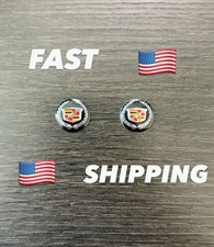 NEW CADILLAC 2pcs - 14mm Key Fob Emblem Sticker Remote Badges  USA picture