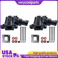 2* Dry Joint Elbow Riser 14 Degree for Mercruiser GM V6 V8 2004+ 864591T02 picture