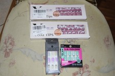 New LOT OF 2 X-Coat Nails Tips Kit 150/300 Piece 15 Sizes PINK/FRENCH w/ Bonus picture