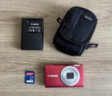 Canon PowerShot A4000 IS RED 16 MP Digital Camera 8x Zoom Charger Battery WORKS picture