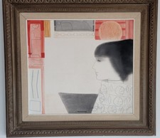 Virgilio Trompiz Signed Original Framed oil painting Woman contemporary canvas picture