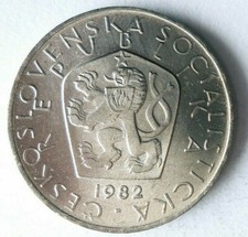 1982 CZECHOSLOVAKIA 5 KORUN - AU/UNC GEM - Great Coin -  - Bin SSS picture