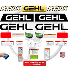 Fits GEHL RT105 Decal Kit Skid Steer Stickers -  - 3M Vinyl picture