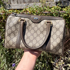 Gucci GG Pattern Beige/Brown Vintage Boston Bag picture