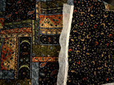 2006 Mosaic Mist Paisley Florals Pre Quilted Double Sided Fabric Tradition BTHY picture