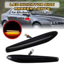 For 2005-2012 Alfa Romeo 159 Pair Side Indicator Turn Signal Black 60691606 picture