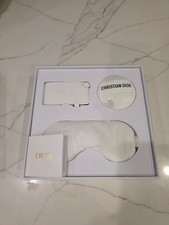 Dior Travel Gift Set White Oblique Sleep Mask Luggage Tag Le Baume Balm 50ml New picture
