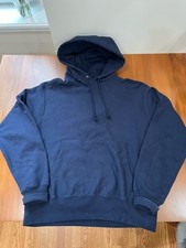 Vintage Champion Reverse Weave Hoodie Navy Blue Men's Medium picture