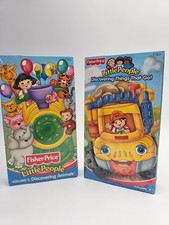 Nice LOT (2) NEW Fisher Price LITTLE PEOPLE VHS Animals THINGS THAT GO Videotape picture