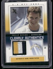 PHILIP RIVERS 2004 Fleer E-X Clearly Authentics Rookie Game-Worn Patch #D /50 picture