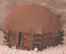 Vintage Navajo Folk Art Minature Hogan Signed W. Begay picture