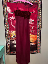 vintage 1950s Harvey Barin Original velvet + pleated chiffon maxi dress gown picture
