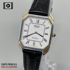Seiko 7320-5380 Excelline Vintage 1984【US Stock】 Quartz Watch White Dial *N.MINT picture