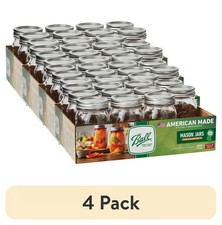 (4 pack) Ball Regular Mouth 16oz Pint Mason Jars with Lids & Bands, 12 Count picture