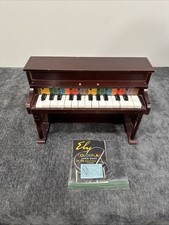 ELY MELLO-TONE ANTIQUE UPRIGHT WOODEN TOY PIANO 60 YEARS OLD-14
