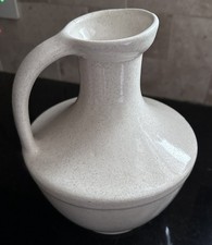 Vintage Pfaltzgraff Stoneware Jug Vase White Speckled York PA USA picture