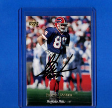 1995 UPPER DECK VTG. CARD SIGNED IP AUTO STEVE TASKER BUFFALO BILLS GREAT picture
