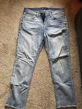 BKE Men’s straight Jeans Blue Light Wash Denim 5-Pocket Zip Button picture