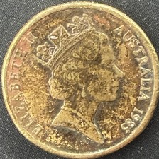 Australia 1985 Decimal $1 Coin Elizabeth II Kangaroos Aluminium Bronze picture