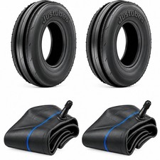 Two 4.00-19 F2 Triple Rib Front Tractor Tires w/ Tubes Ford 2N 9N 🚜 picture