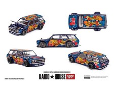 Kaido House x Mini GT (JDM) Datsun KAIDO 510 Wagon Koi Wagon V1 Blue #248 1/64 picture